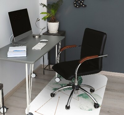 Office chair floor protector marble moons