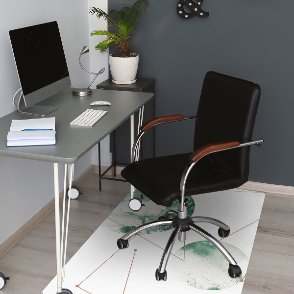 Office chair floor protector marble moons