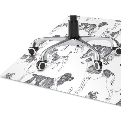 Office chair mat dogs pattern