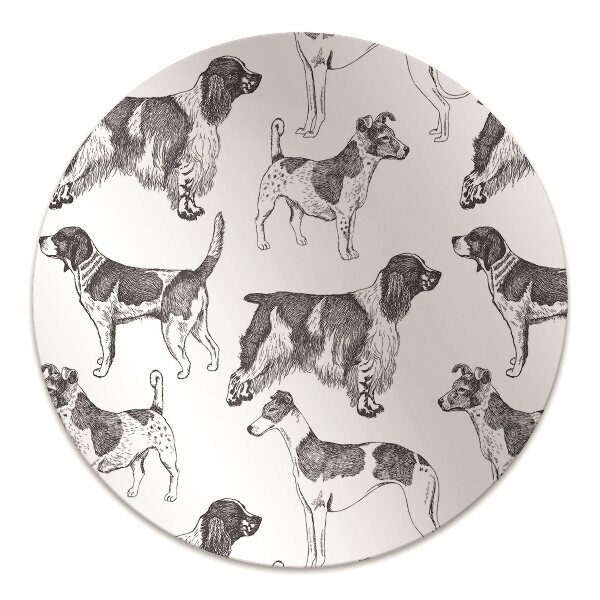 Office chair mat dogs pattern