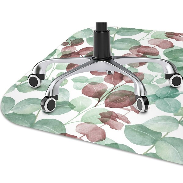 Desk chair mat floral pattern