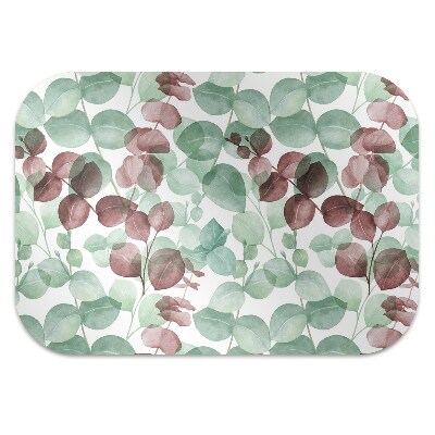 Desk chair mat floral pattern