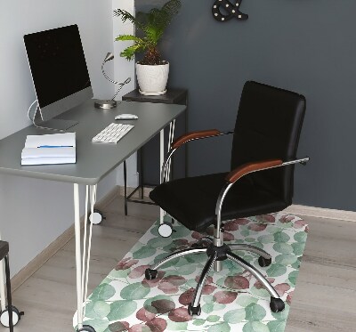 Desk chair mat floral pattern