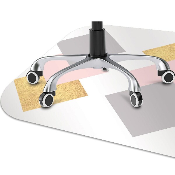 Office chair floor protector colored diamonds