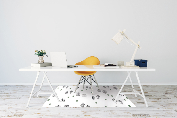 Office chair mat Deer in the forest