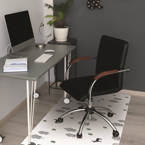 Office chair mat Deer in the forest