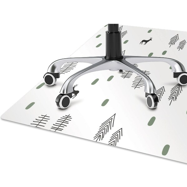 Office chair mat Deer in the forest