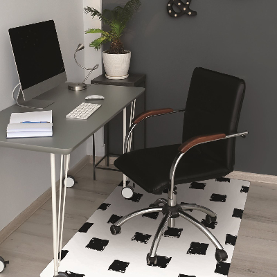 Office chair mat painted squares