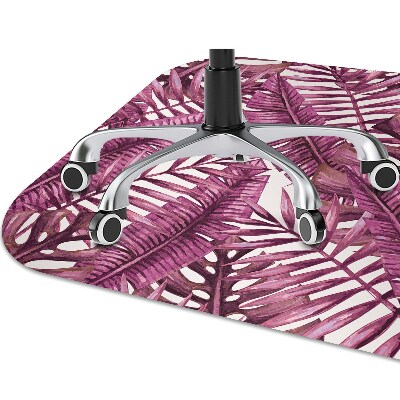 Office chair mat tropical leaves