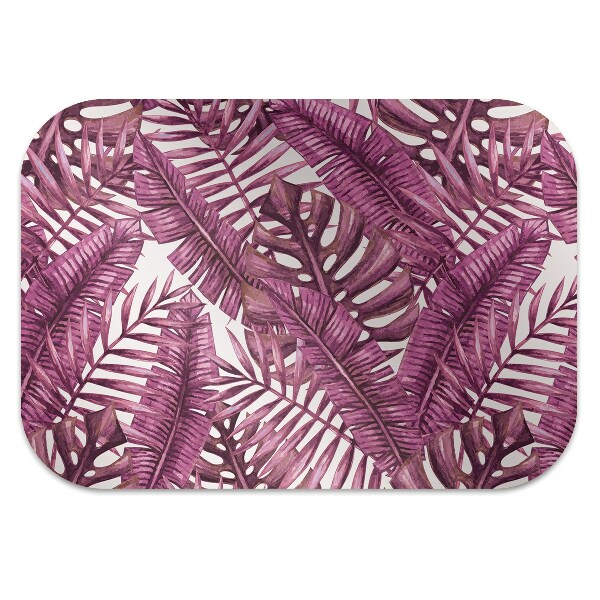 Office chair mat tropical leaves