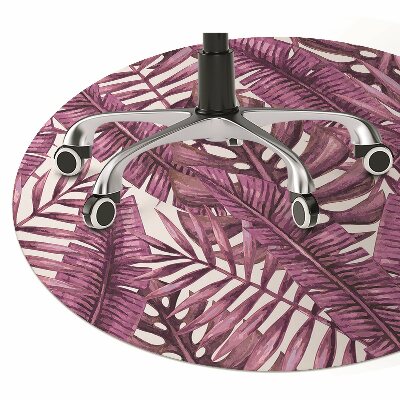 Office chair mat tropical leaves