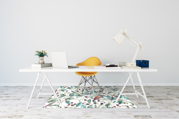 Office chair mat Birds on a branch