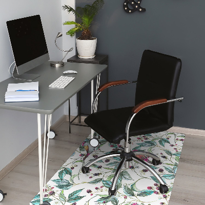 Office chair mat Birds on a branch