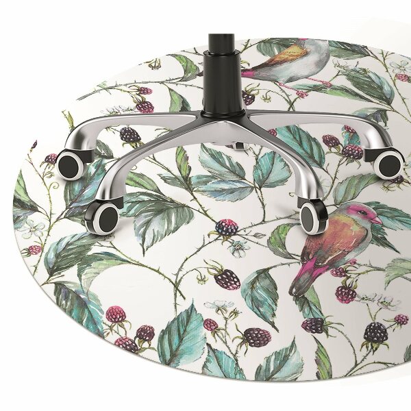 Office chair mat Birds on a branch