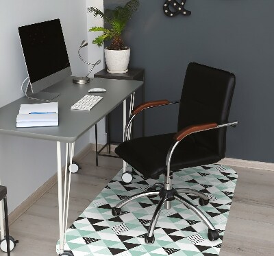 Office chair mat geometric pattern