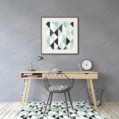 Office chair mat geometric pattern