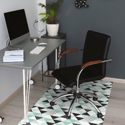 Office chair mat geometric pattern