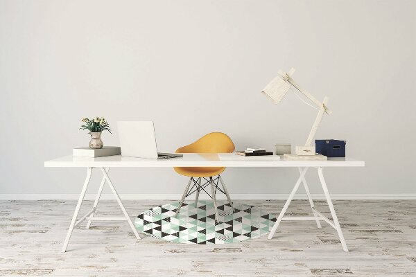 Office chair mat geometric pattern
