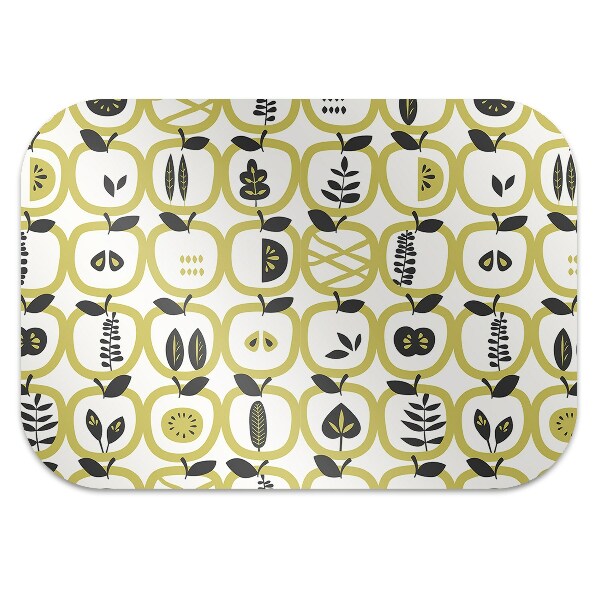 Desk chair mat apples pattern