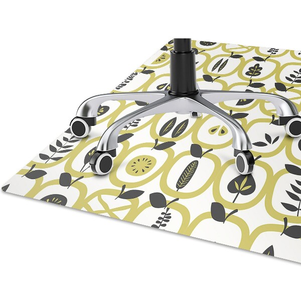 Desk chair mat apples pattern