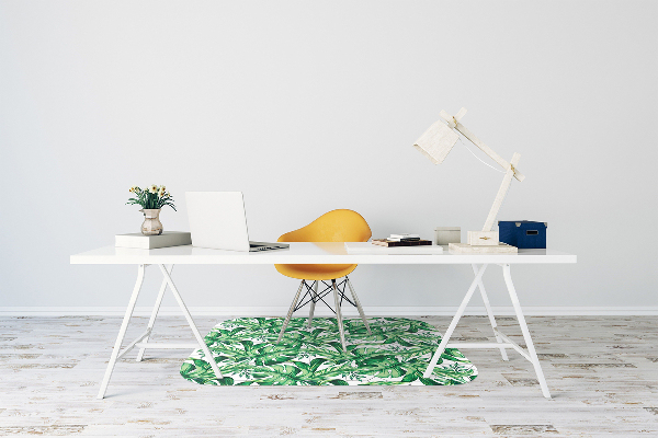Chair mat geometric leaves