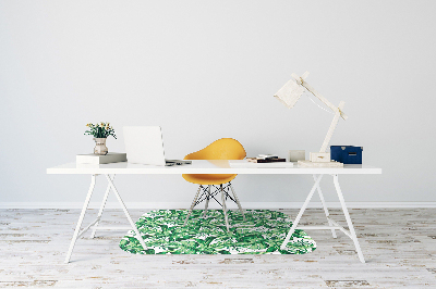 Chair mat geometric leaves