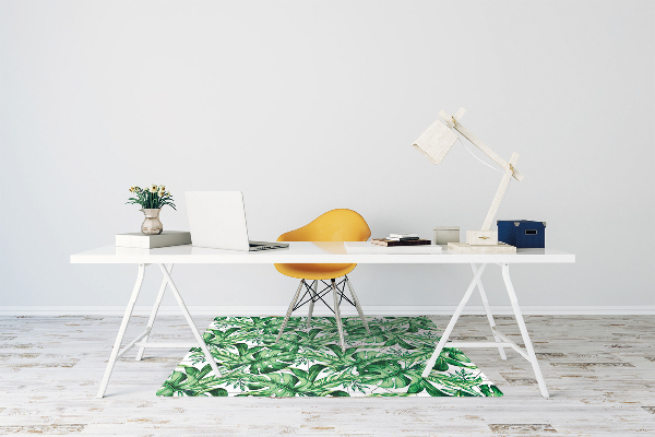 Chair mat geometric leaves