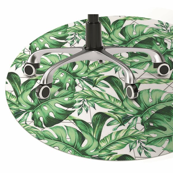 Chair mat geometric leaves