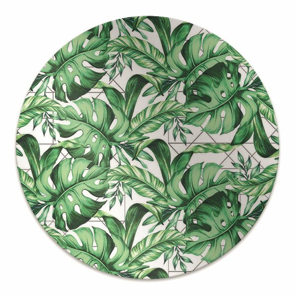 Chair mat geometric leaves