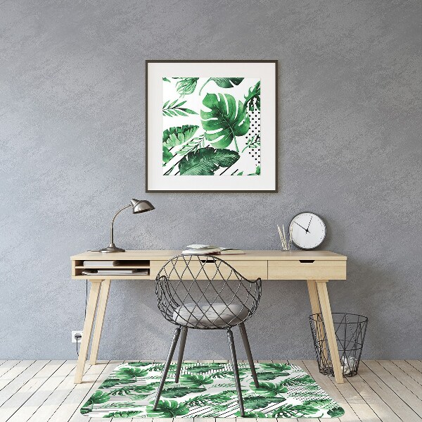 Office chair mat Dots and leaves