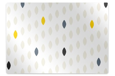 Chair mat floor panels protector colored lemon