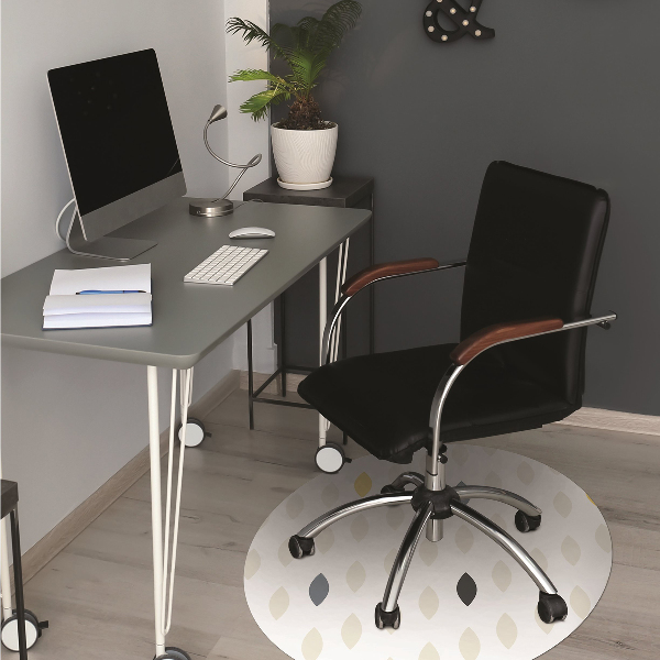 Chair mat floor panels protector colored lemon