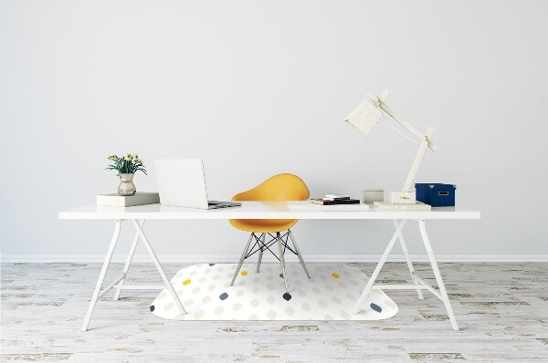 Chair mat floor panels protector colored lemon