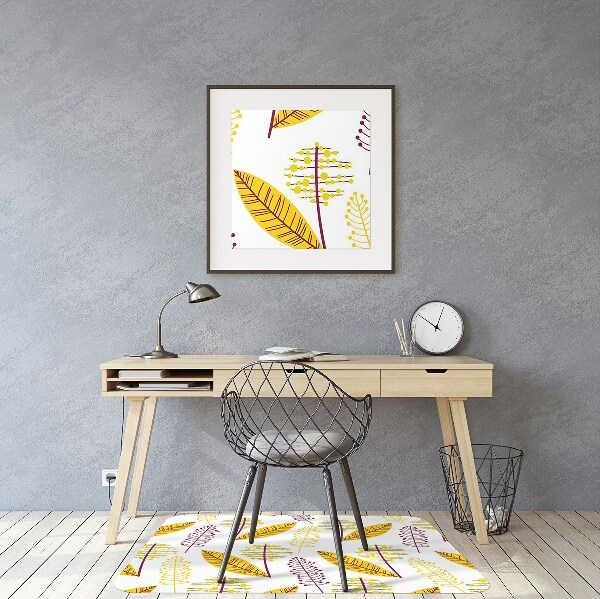 Office chair mat Autumn leaves