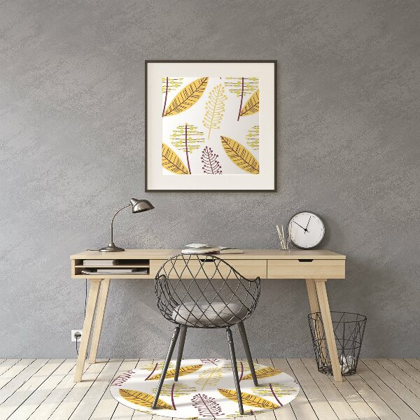 Office chair mat Autumn leaves