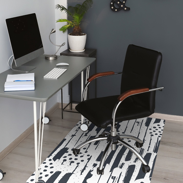 Desk chair floor protector Abstract painting