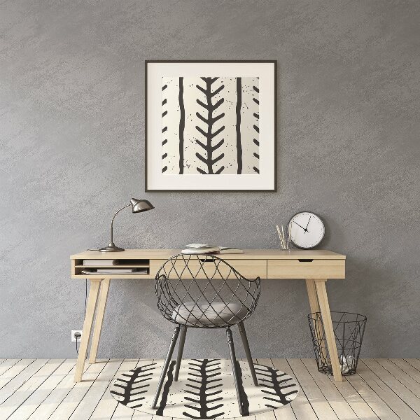 Office chair floor protector Herringbone pattern