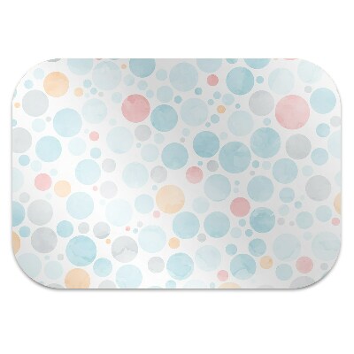 Chair mat floor panels protector pastel dots