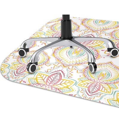 Desk chair mat Indian pattern