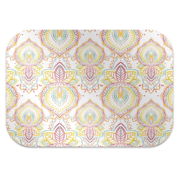 Desk chair mat Indian pattern
