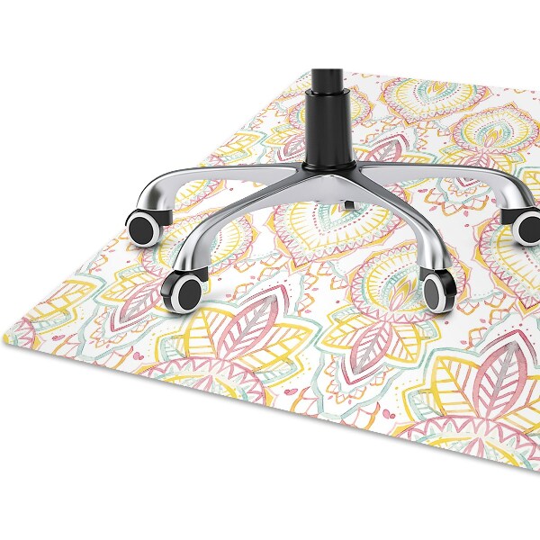 Desk chair mat Indian pattern