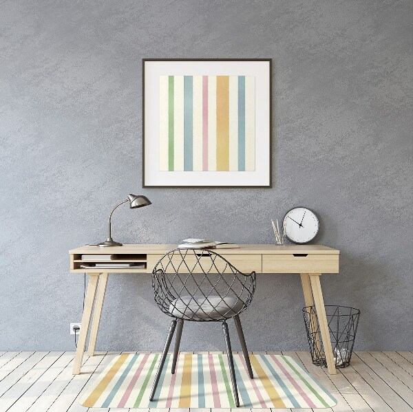 Office chair floor protector colored lines