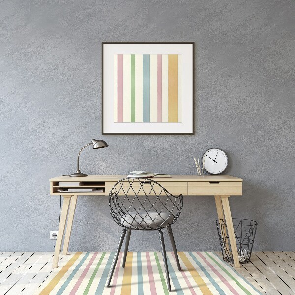Office chair floor protector colored lines