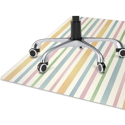 Office chair floor protector colored lines