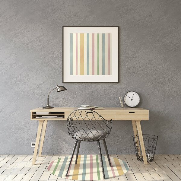 Office chair floor protector colored lines