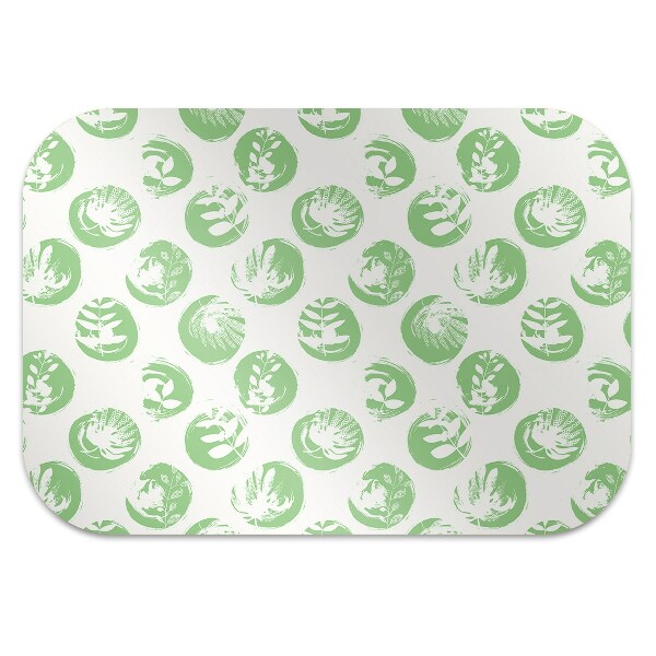 Office chair floor protector Plants in dots