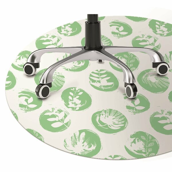 Office chair floor protector Plants in dots