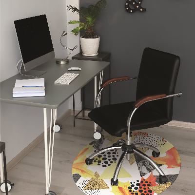 Office chair mat geometrical triangles