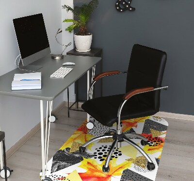 Office chair mat geometrical triangles