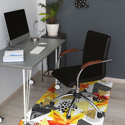 Office chair mat geometrical triangles